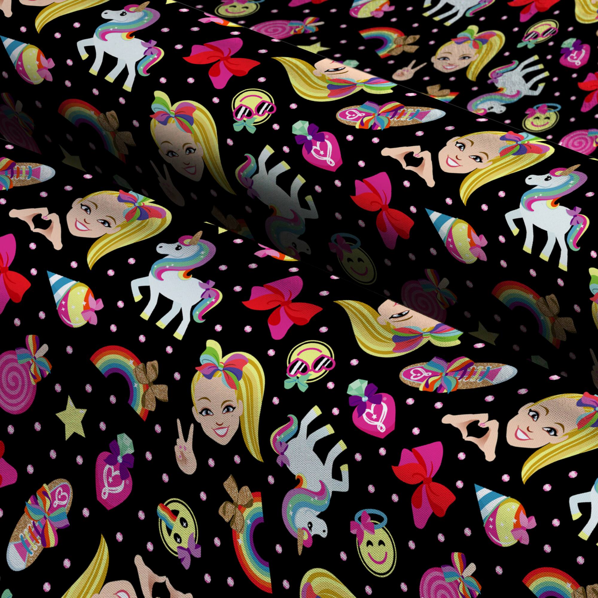 Nickelodeon JoJo Siwa Emoji Cotton Fabric